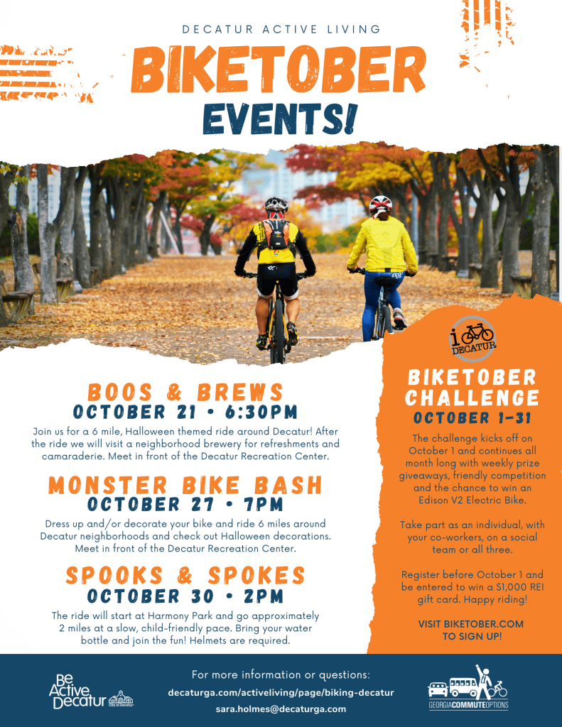 October is Biketober! | Decatur Parks & Recreation